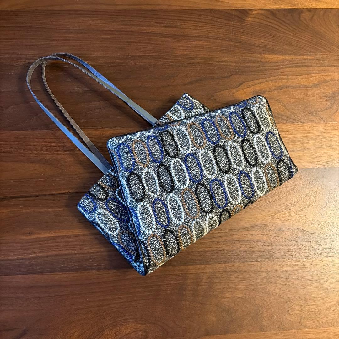 ハンドメイドトートバッグ ミナペルホネンtarteブラック