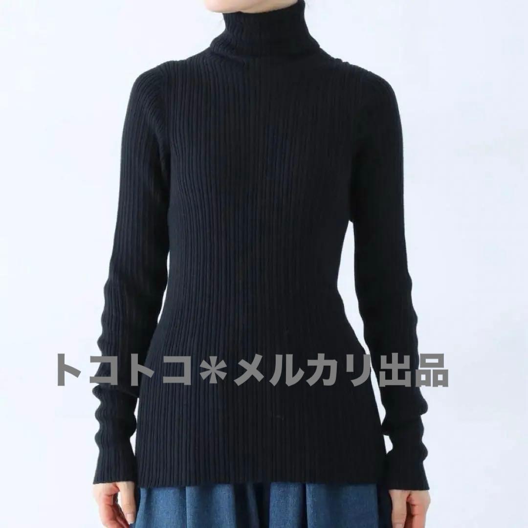 トップス ICHI Antiquite's / Rib Knit Turtle Neck