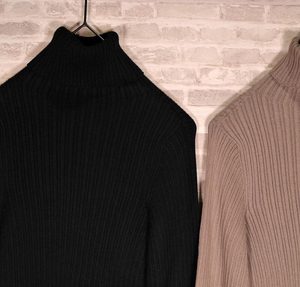 トップス ICHI Antiquite's / Rib Knit Turtle Neck