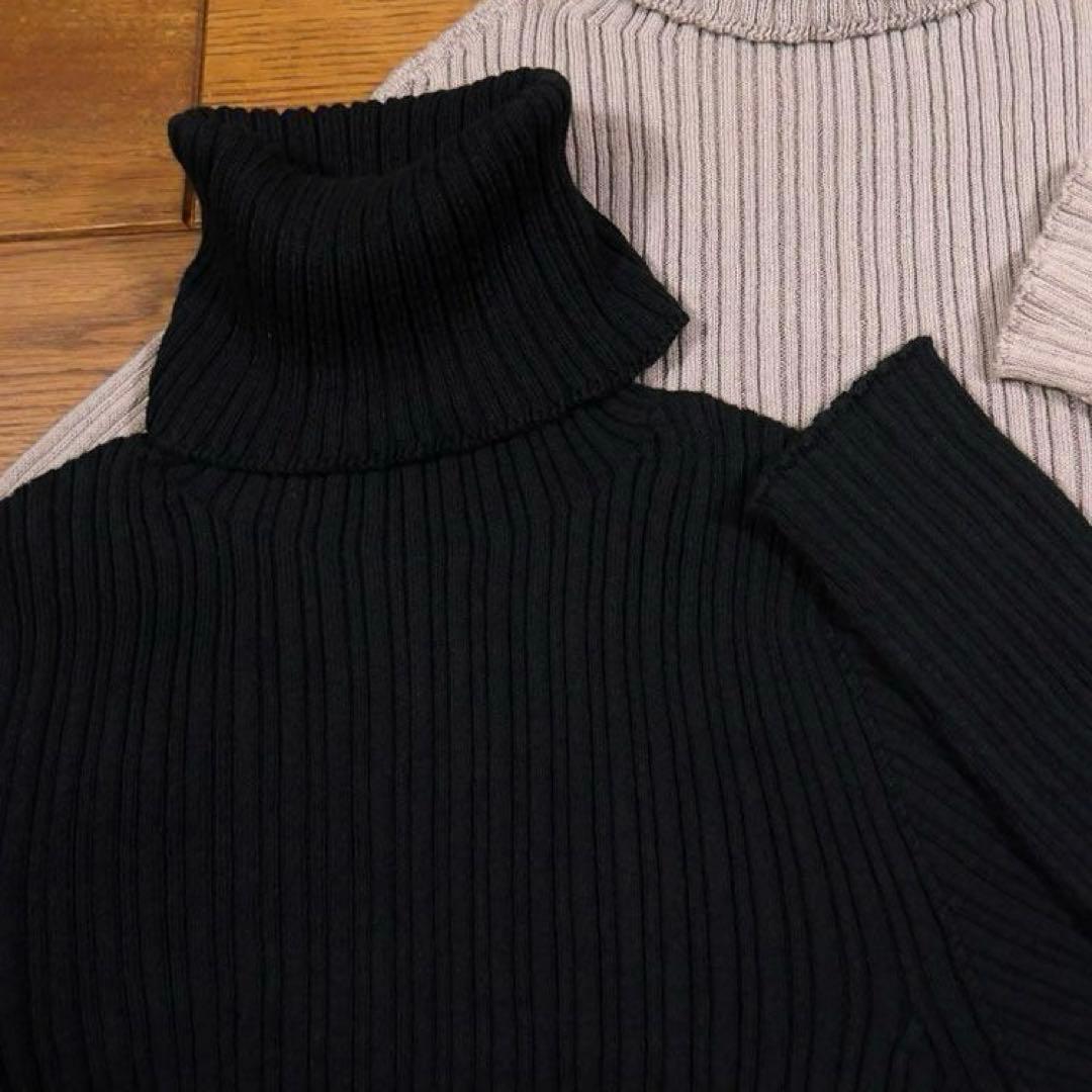 トップス ICHI Antiquite's / Rib Knit Turtle Neck