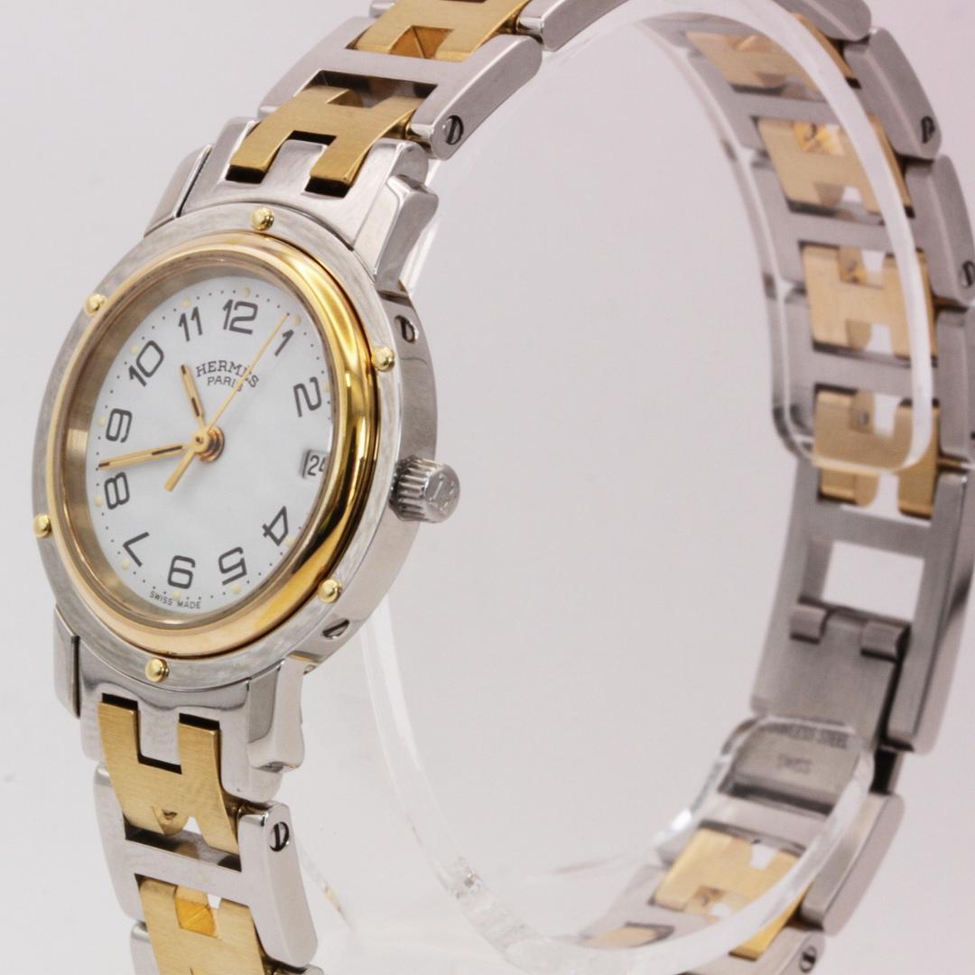 HERMES　CL3.240　エルメス　クリッパー　ケース・保証書付　White