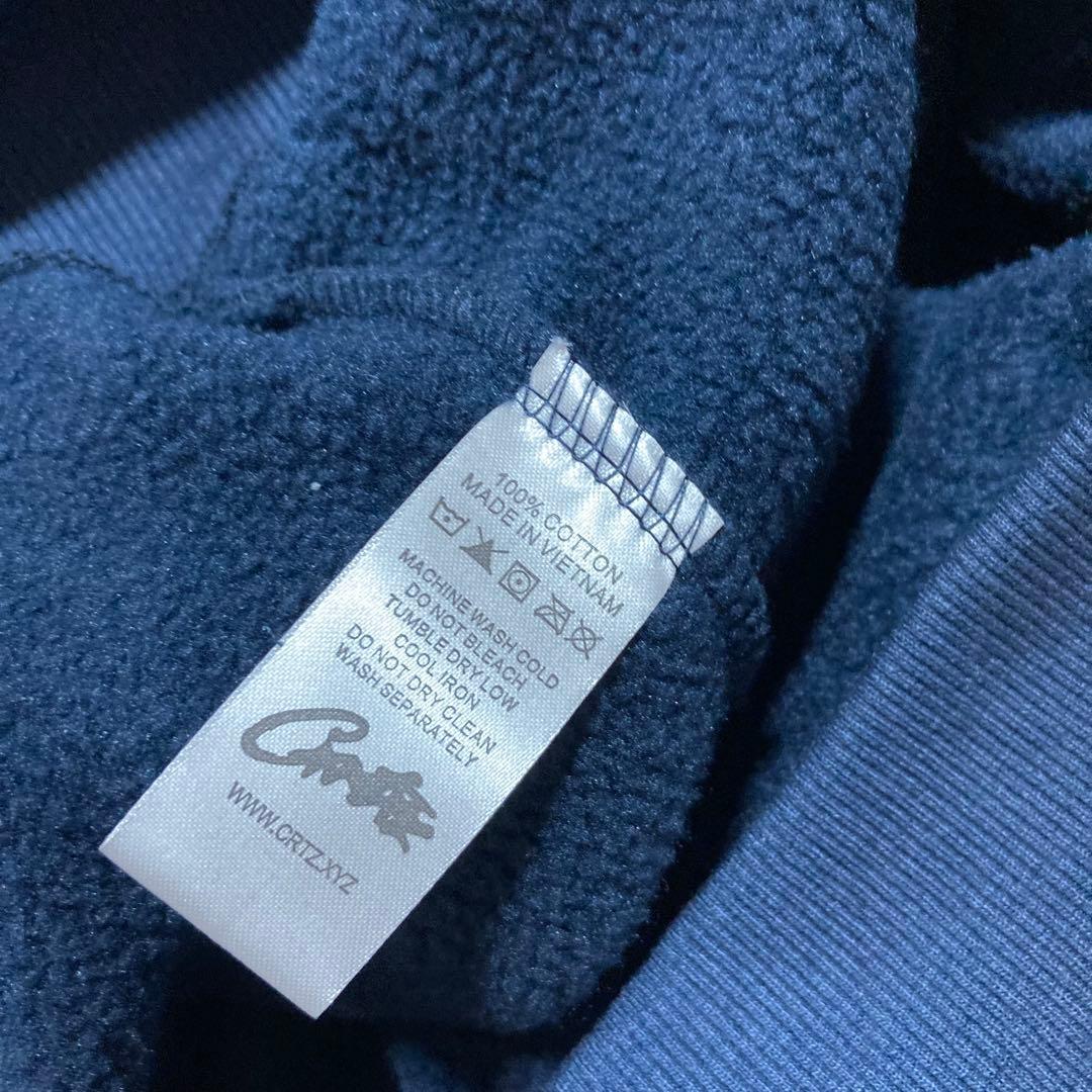 corteiz ZIP パーカー ネイビー L