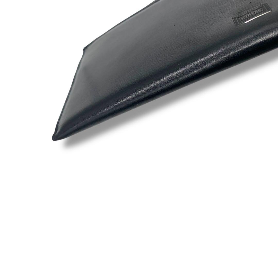 未使用級！　ポーター　ジップ　ケース　財布　オールレザー　黒