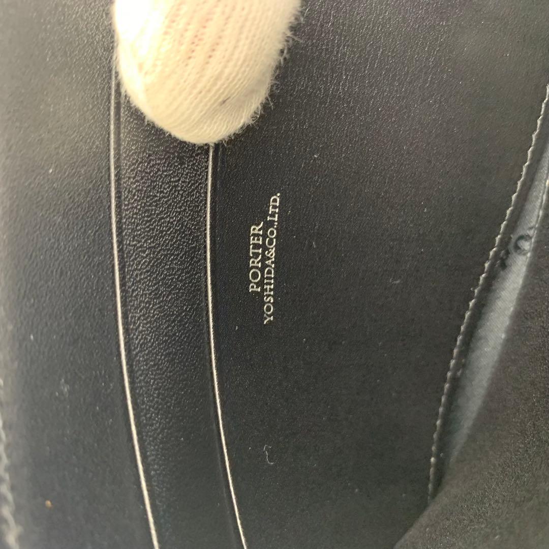 未使用級！　ポーター　ジップ　ケース　財布　オールレザー　黒