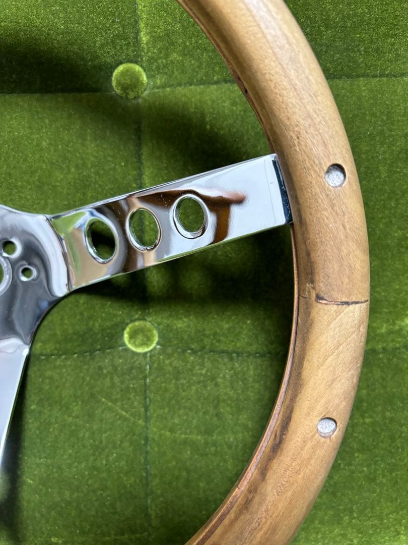 当時物 グラント ウッド ステアリング & ホーンボタン