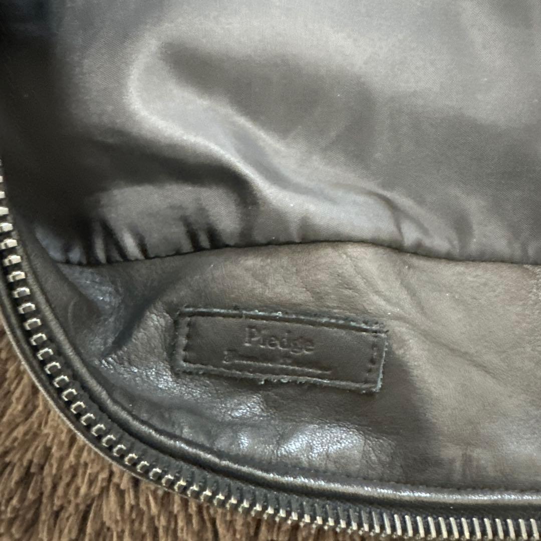 プレッジ　pledge レザージャケット　ブラック