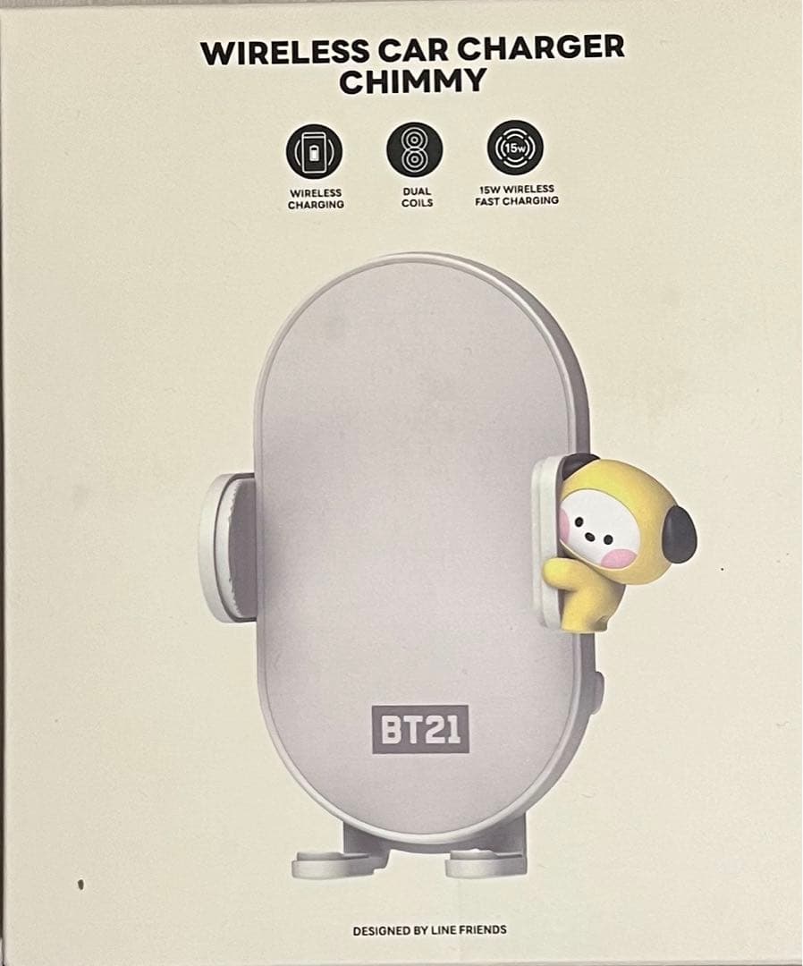 LINE FRIENDS BT21 CHIMMY 車用ワイヤレス高速充電スタンド