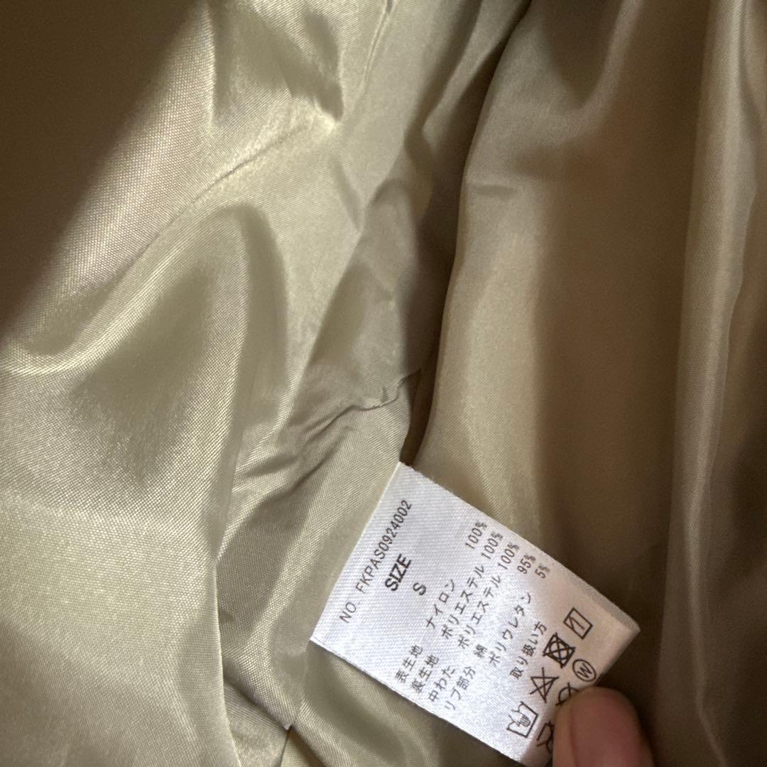 FEKETE ドロストショートエコダウンジャケット チェック