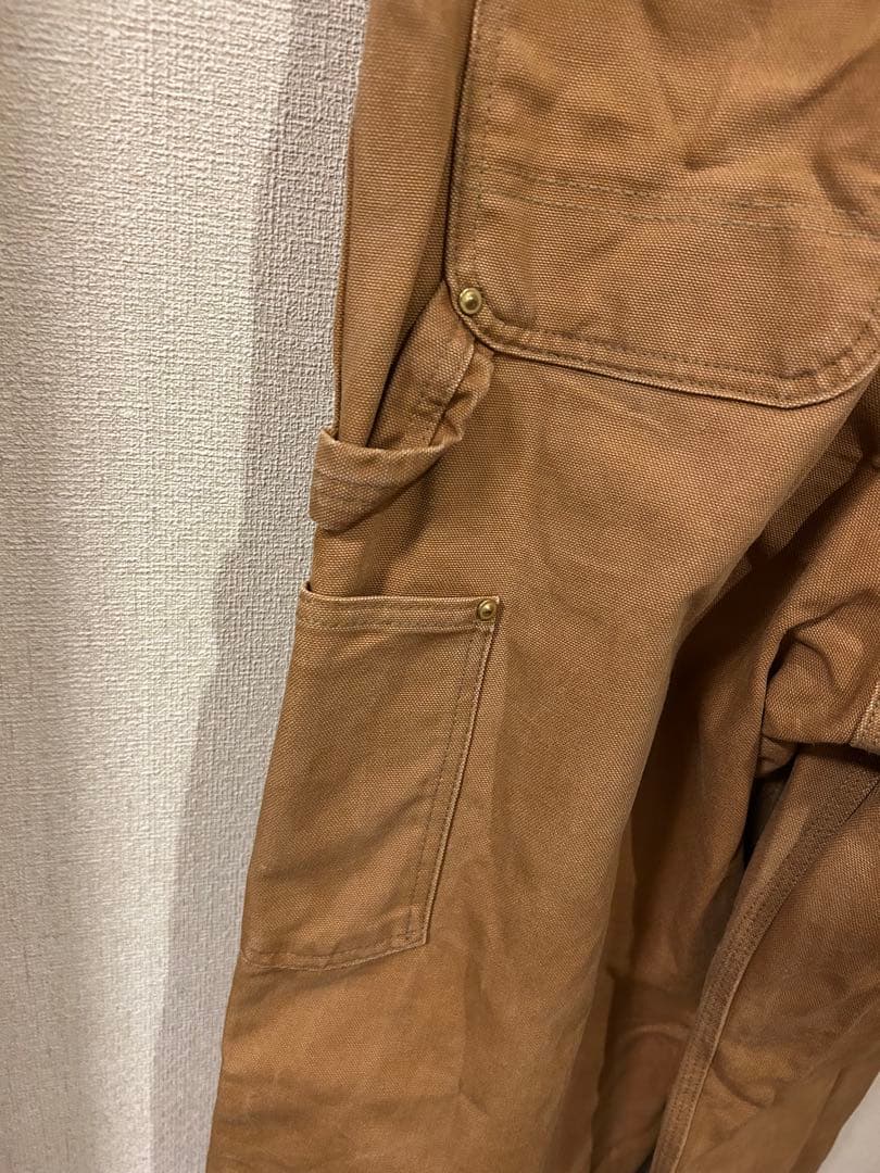 Carhartt ベージュオーバーオール30x30