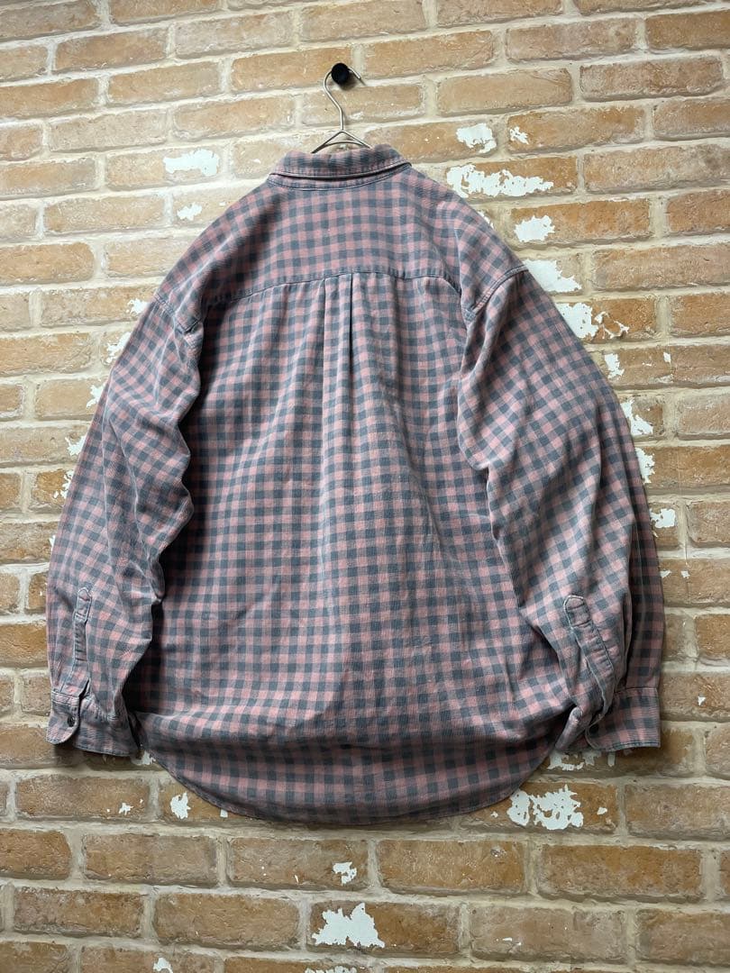 90s old gap GAP ギャップ　チェックシャツ　ネルシャツ　ピンク