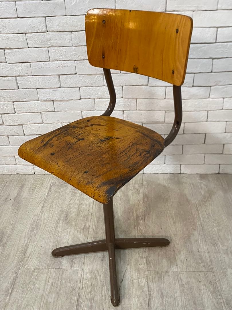 【東京都内23区配送無料】ドイツビンテージ　ハイスツール　プライウッド　チェア