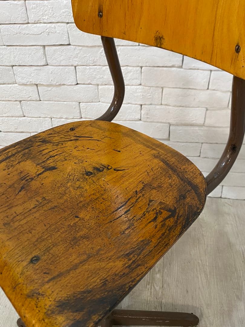 【東京都内23区配送無料】ドイツビンテージ　ハイスツール　プライウッド　チェア