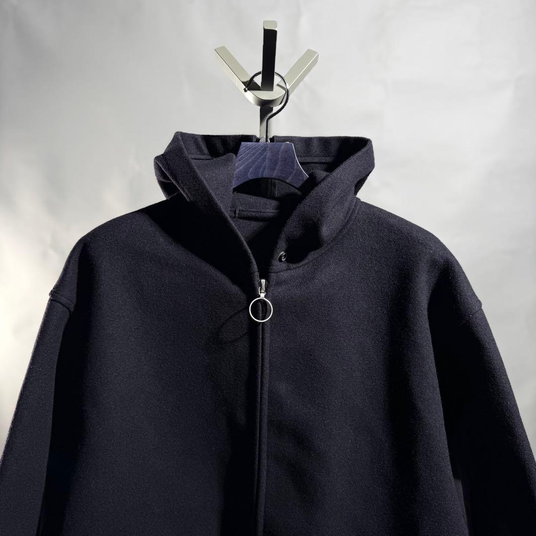 COMOLI メルトンフーデッドコート size2