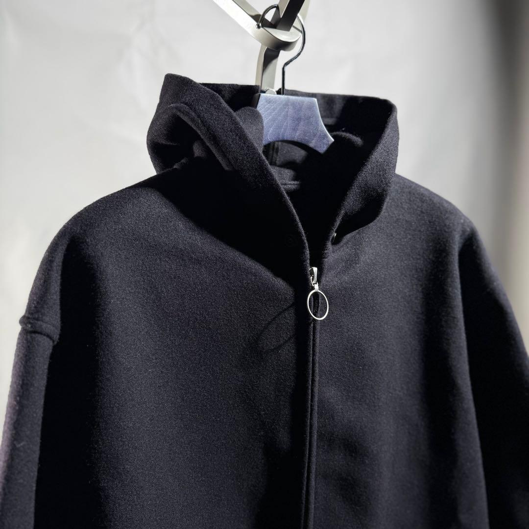 COMOLI メルトンフーデッドコート size2