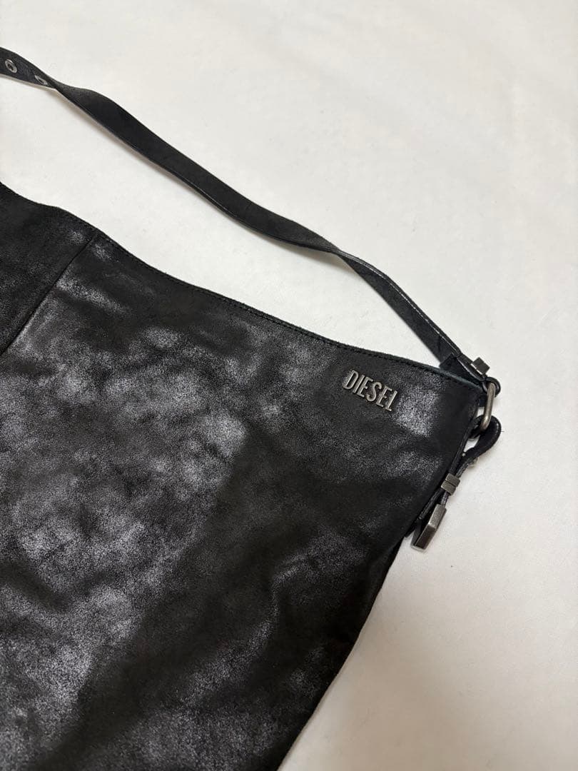DIESEL 黒 レザー トートバッグ　牛革　本革