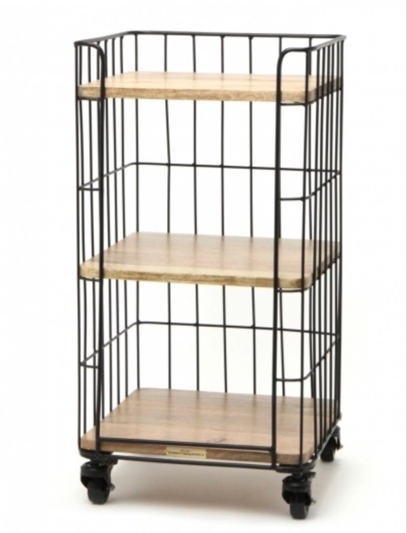 ✨新品【niko and...キャスターラックスクエア収納.三段ワゴン】大人気！