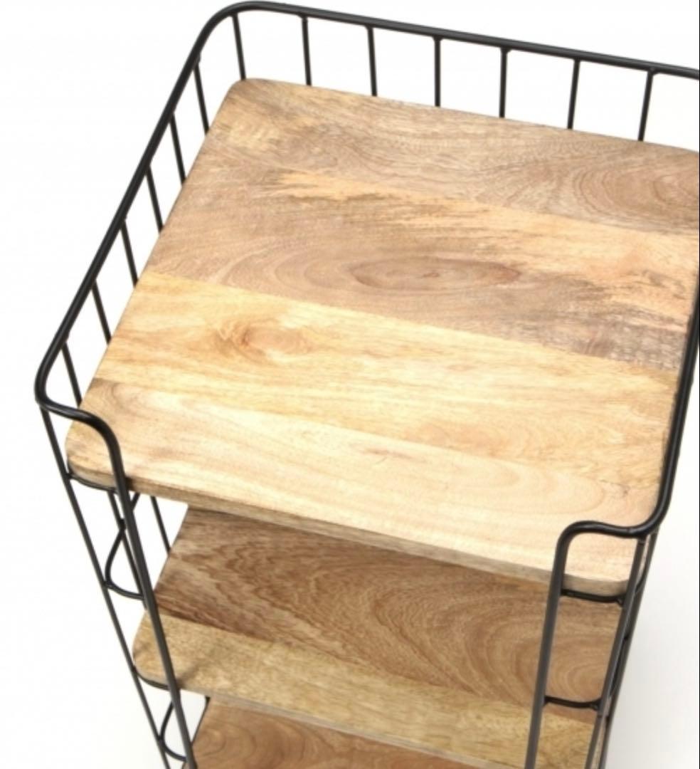 ✨新品【niko and...キャスターラックスクエア収納.三段ワゴン】大人気！