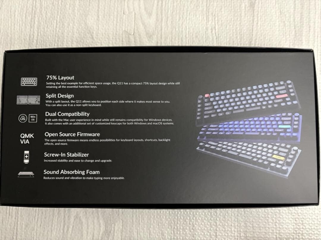 Keychron Q11 QMK カスタムメカニカルキーボード（US配列）