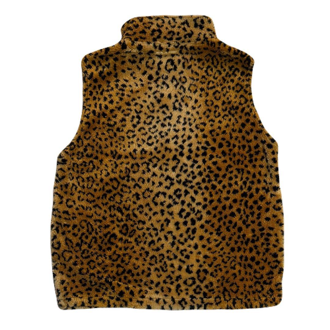 90s USA製 Black Mountain フリース レオパード ベスト