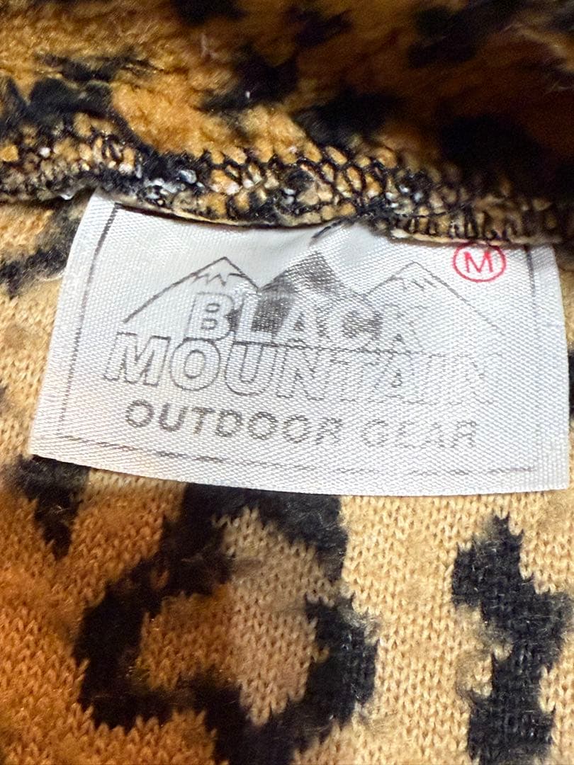 90s USA製 Black Mountain フリース レオパード ベスト
