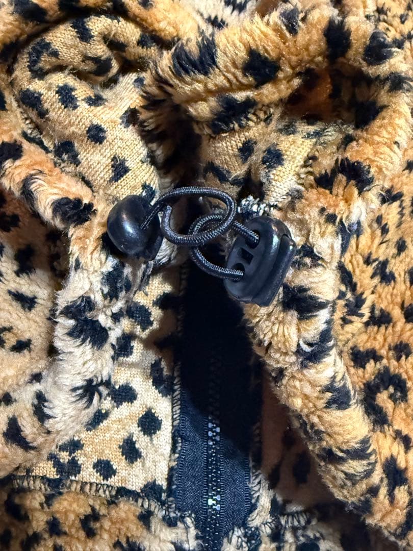 90s USA製 Black Mountain フリース レオパード ベスト
