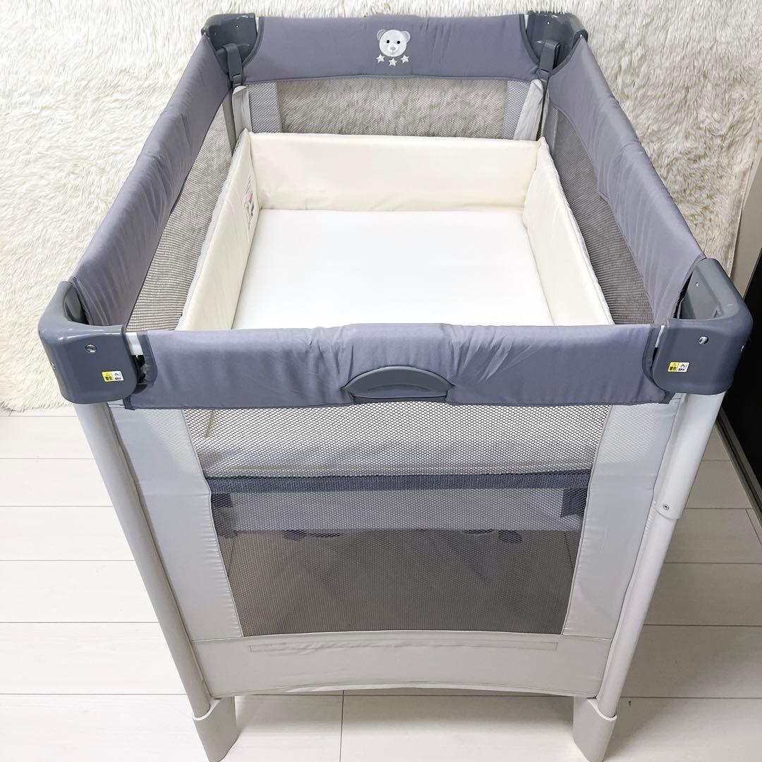 Aprica アップリカ ベビーベッド ココネルエアー AB グレーベアー極美品