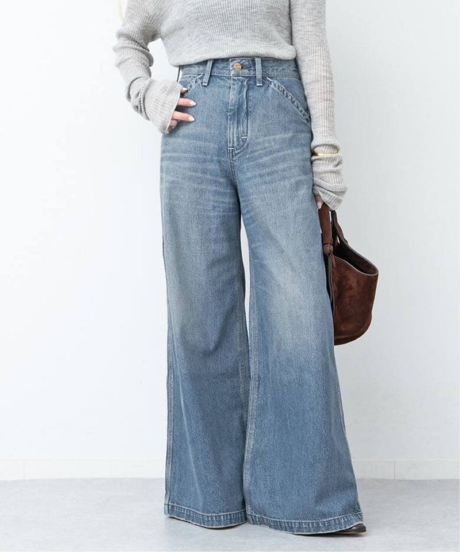 Deuxieme Classe Lee 別注 デニムワイドペインターパンツ 34
