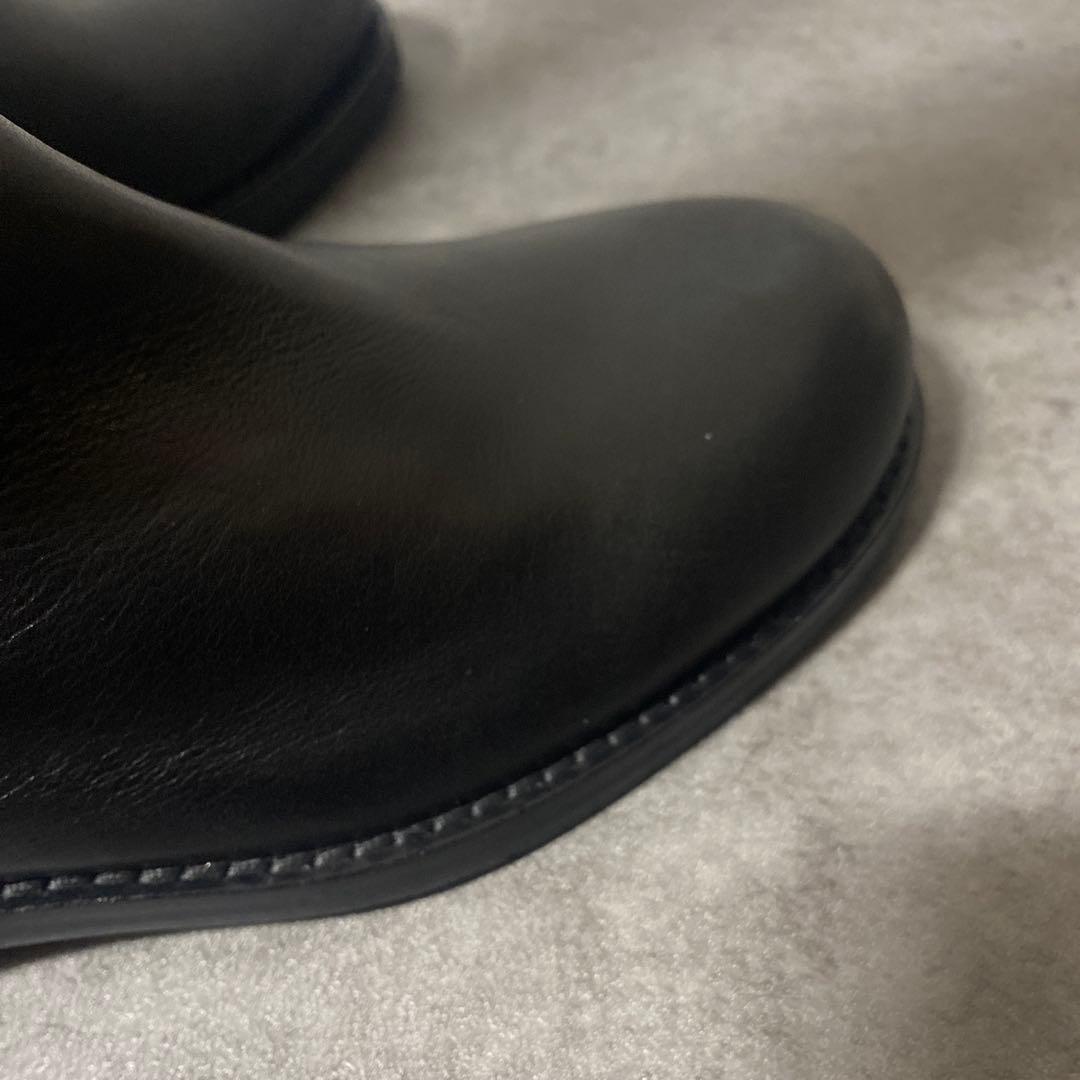 JIMMY CHOO ロングブーツ アーモンドトゥ スエード レザー 38 黒