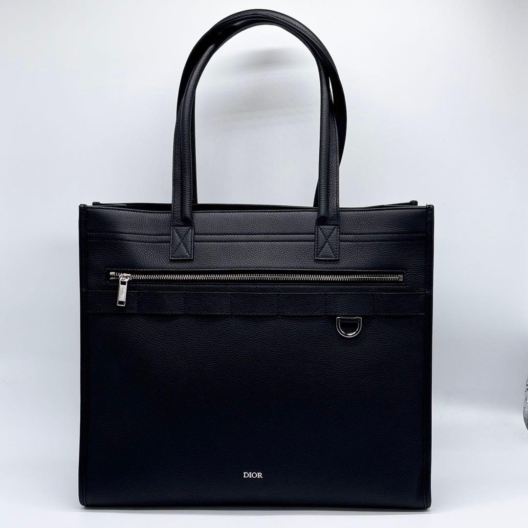 極美品 ディオール サファリ トートバッグ オブリーク トロッター A4収納 黒