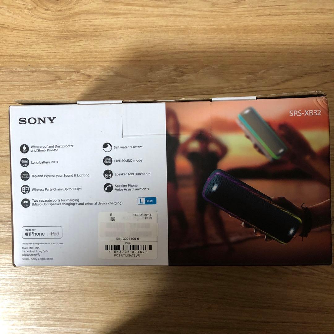 ソニーワイヤレスポータブルスピーカー SRS-XB32 ツーリスト商品　海外仕様