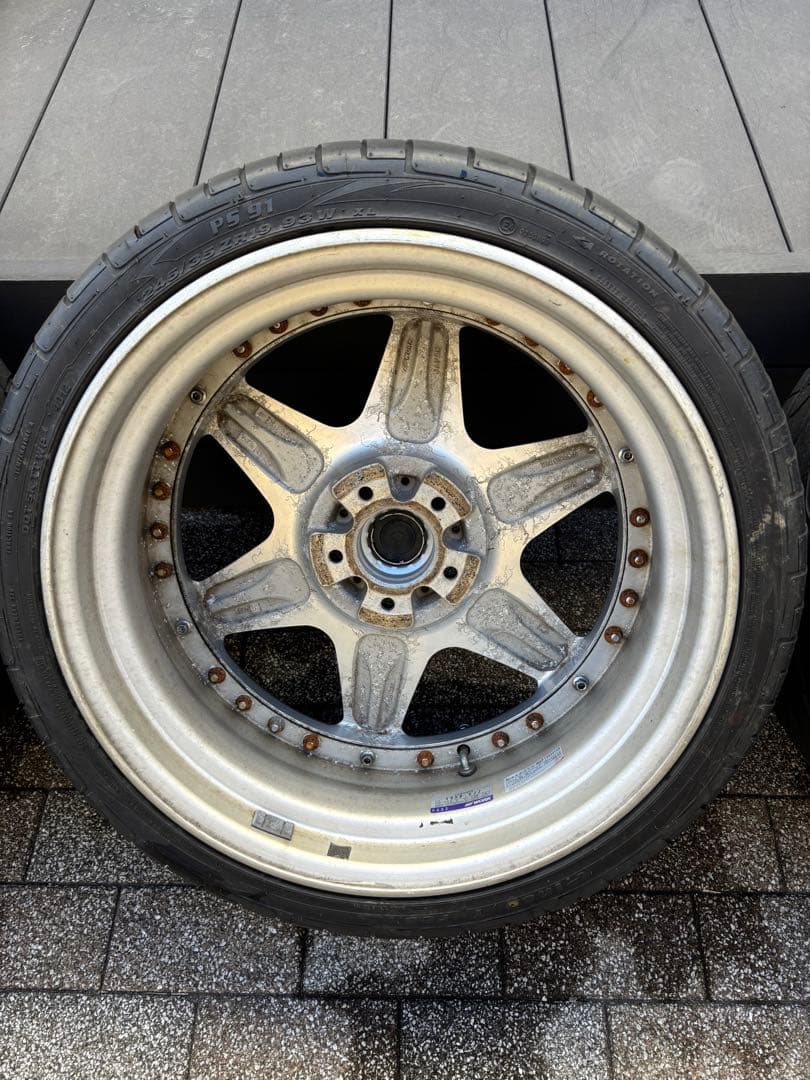 ４本タイヤホイールセット　19インチ　LS ホイール　アルファード　WORK
