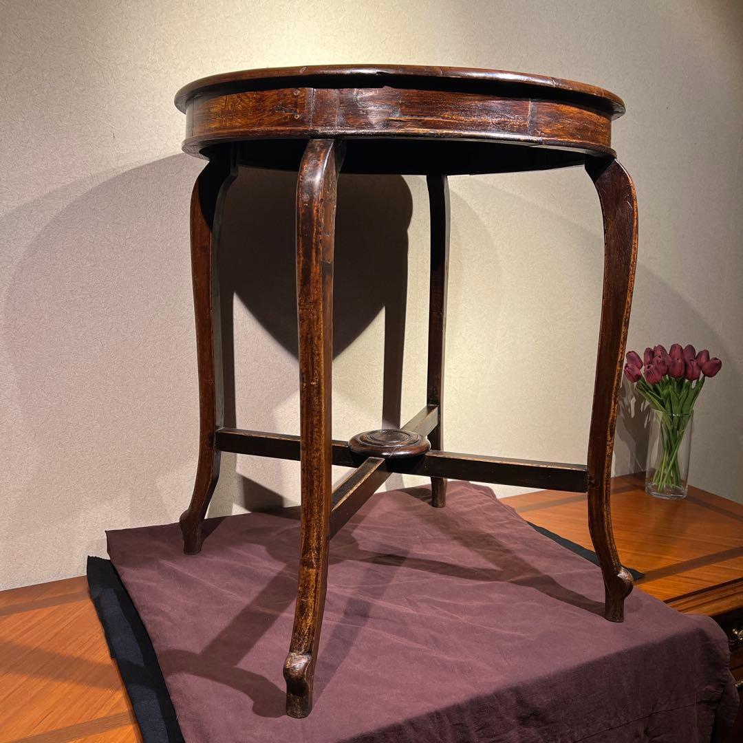 中華民国1910'sアンティーク3点セットの内のテーブル　上海租界