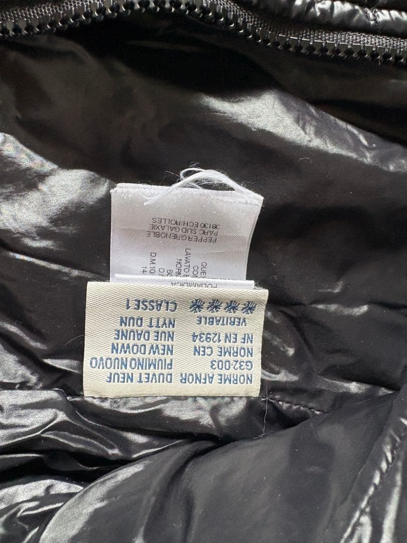 モンブラン ファー付きダウンジャケット 黒 ライダース型 貴重 MONCLER