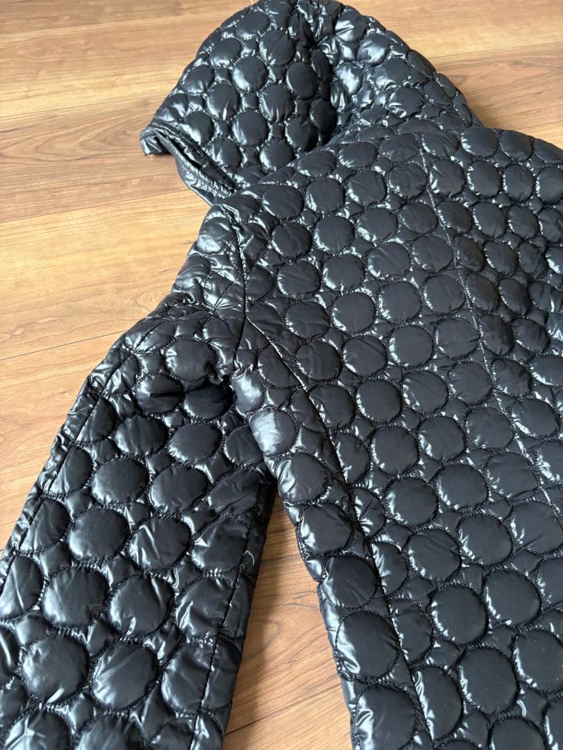 モンブラン ファー付きダウンジャケット 黒 ライダース型 貴重 MONCLER