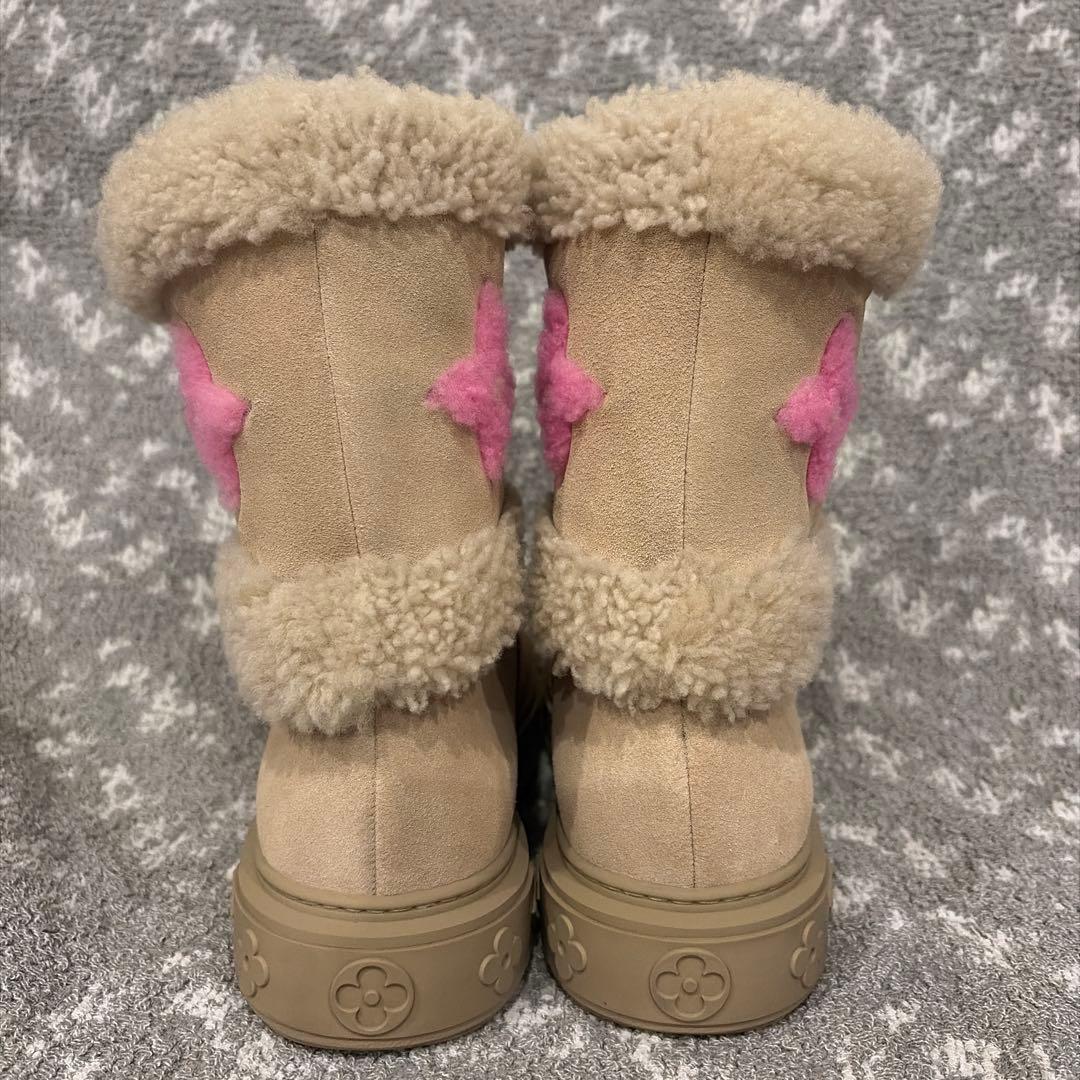 【新品】LOUIS VUITTON ベージュ ムートンブーツ 38 1/2