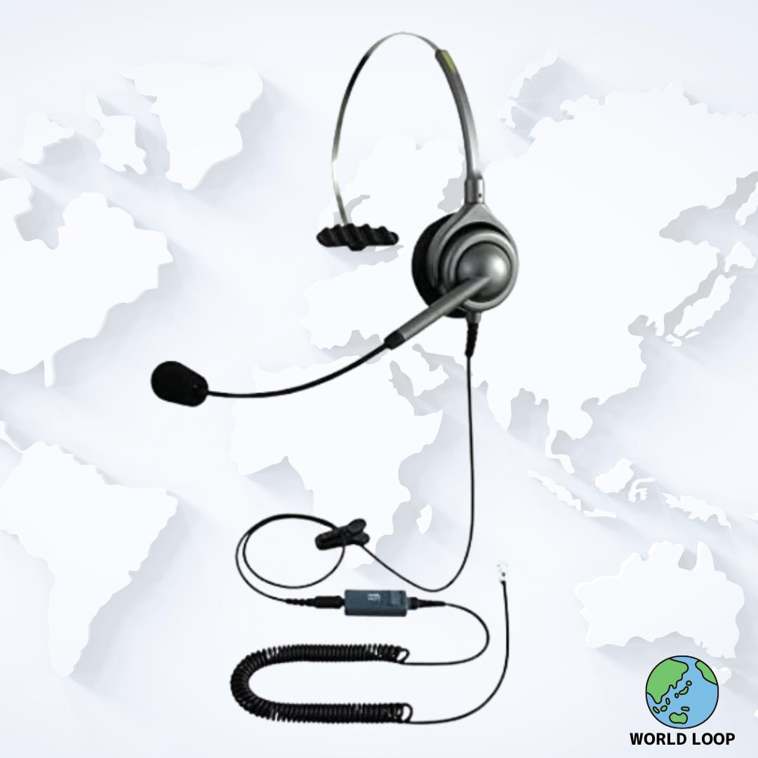 エンタープライズヘッドセット⭐片耳有線 音量調整ミュート機能 EN-M-VMC3