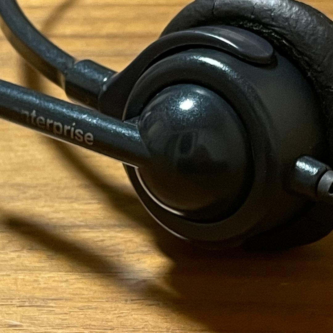 エンタープライズヘッドセット⭐片耳有線 音量調整ミュート機能 EN-M-VMC3