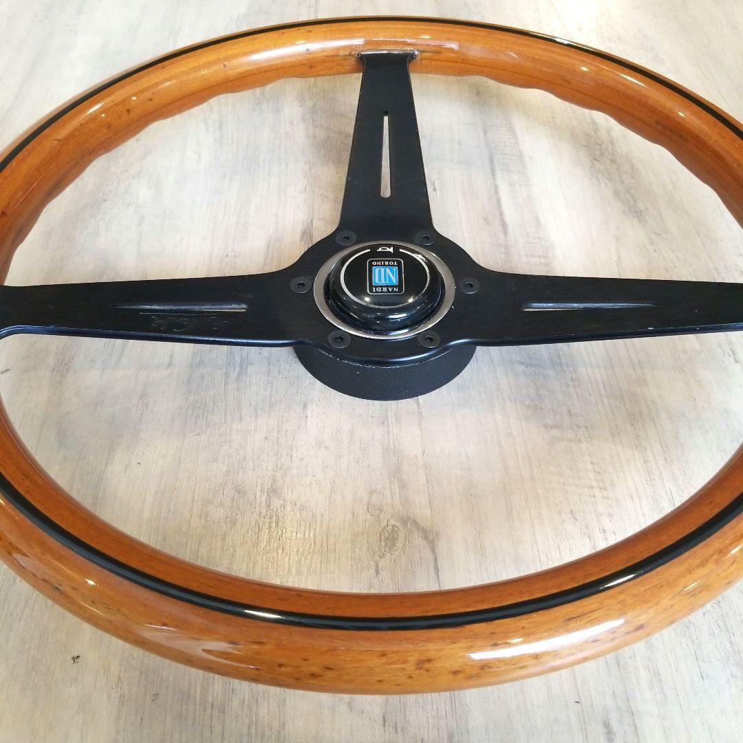 NARDI★ナルディウッドステアリング/ブラックスポーク　37Φ