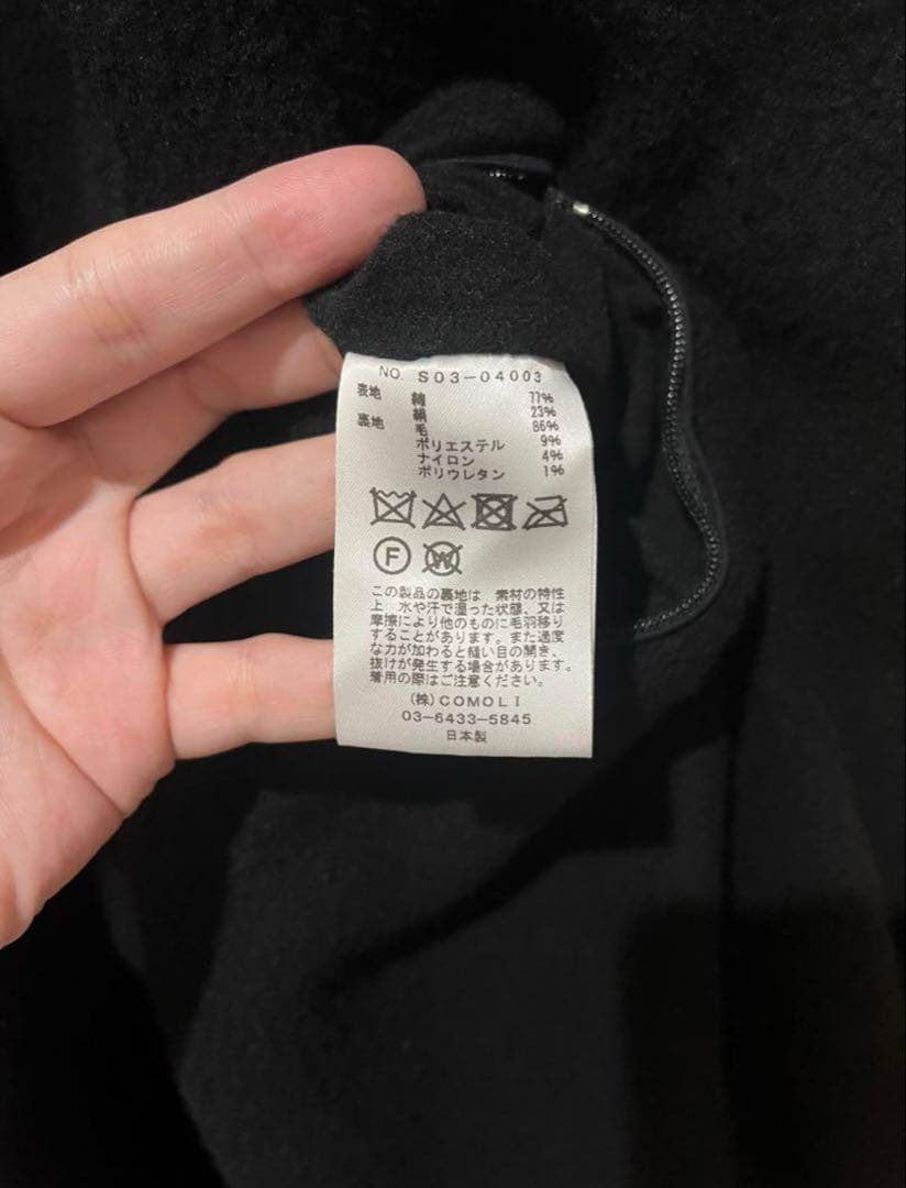 【 COMOLI 】20AW コットンシルクフーデッドコート size 1