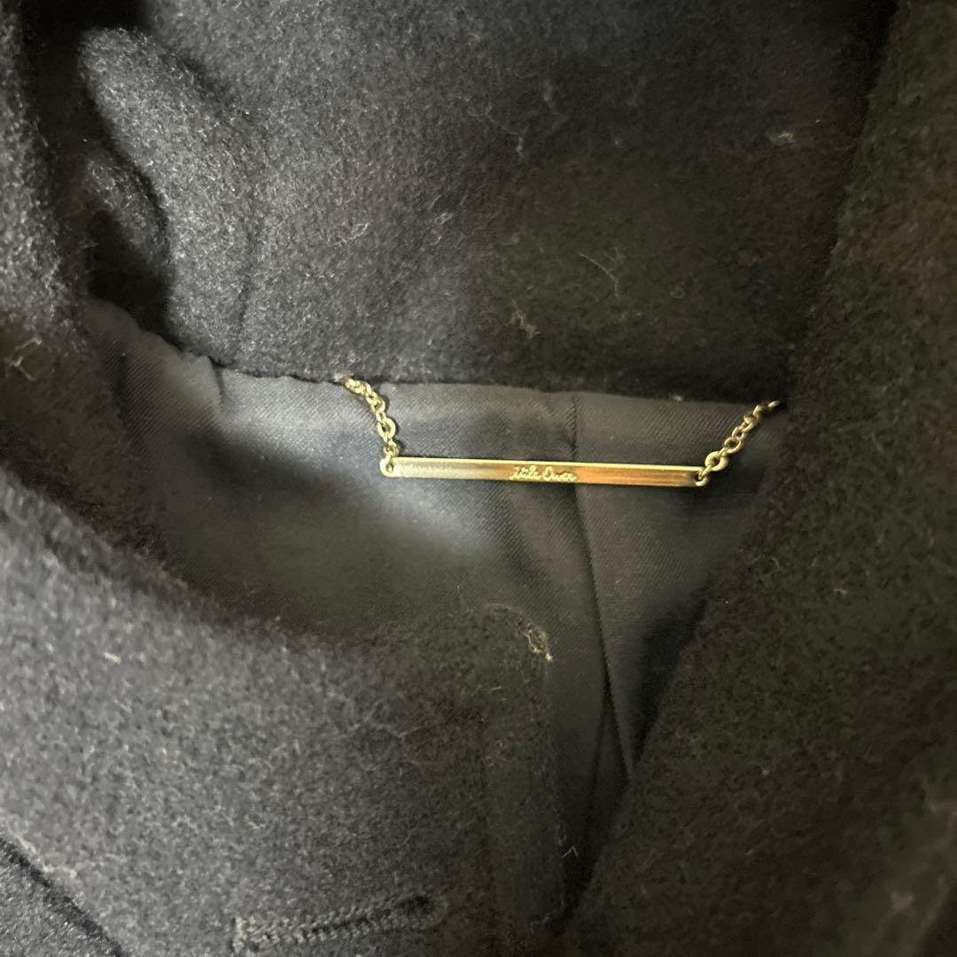 ミラオーウェン　ネイビー ロングダッフルコート ウール　size:0