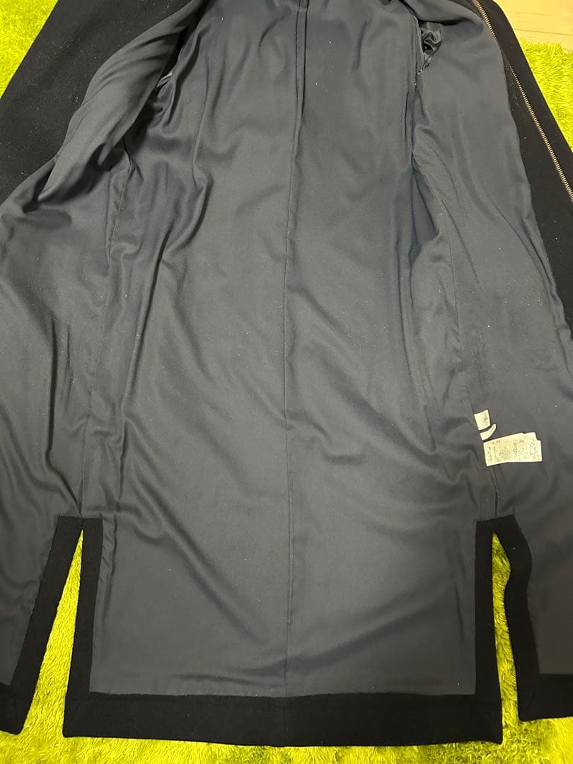 ミラオーウェン　ネイビー ロングダッフルコート ウール　size:0