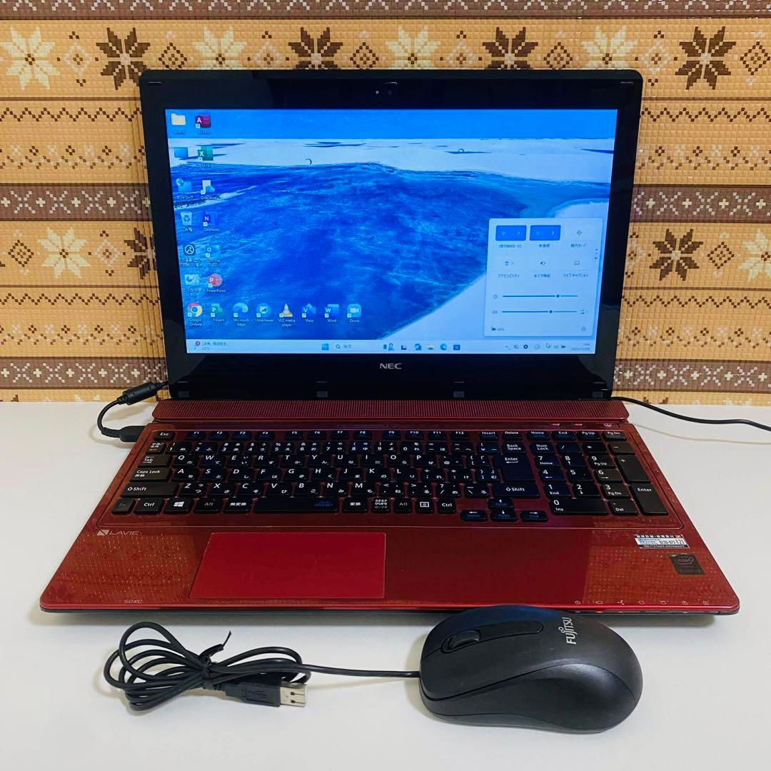 Y910 NECノートパソコンWEBカメラSSD高速Windows11オフィス付