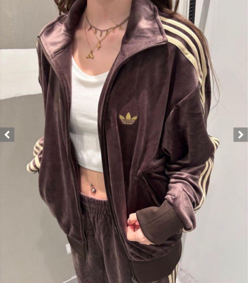adidas ファイヤーバードトラックジャケット　ベロア originals L