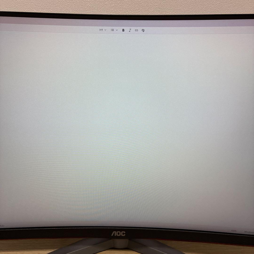 AOC C27G2X/11 27インチ ゲーミングモニター 湾曲 165hz