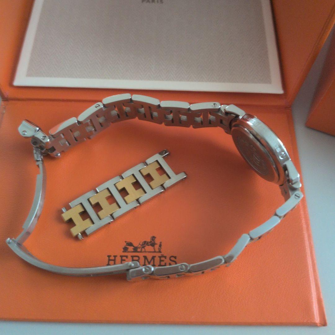 HERMES 腕時計 クリッパー　シルバー ゴールド