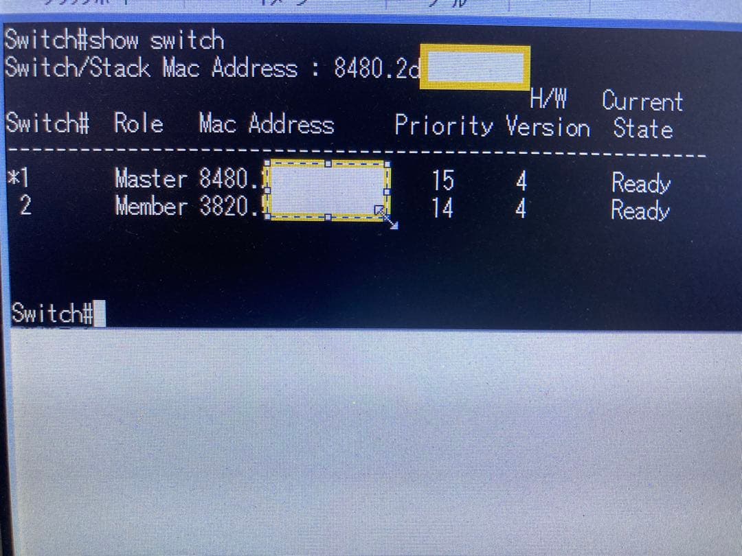 【CCNA、CCNP】スタック2台ciscoL2スイッチWS-C2960X-24