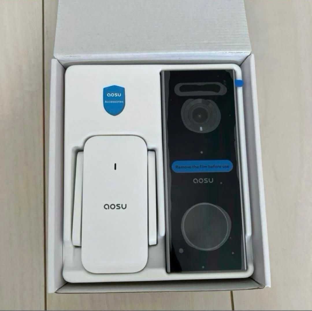 【AOSU 2K ワイヤレス カメラ付き インターホン 外出先からも通話可能 】