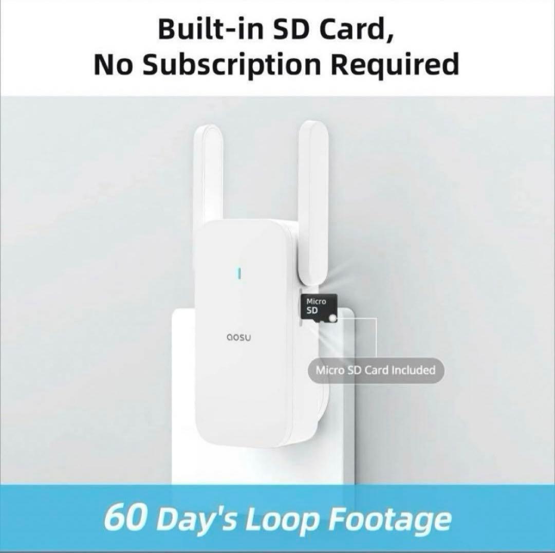 【AOSU 2K ワイヤレス カメラ付き インターホン 外出先からも通話可能 】