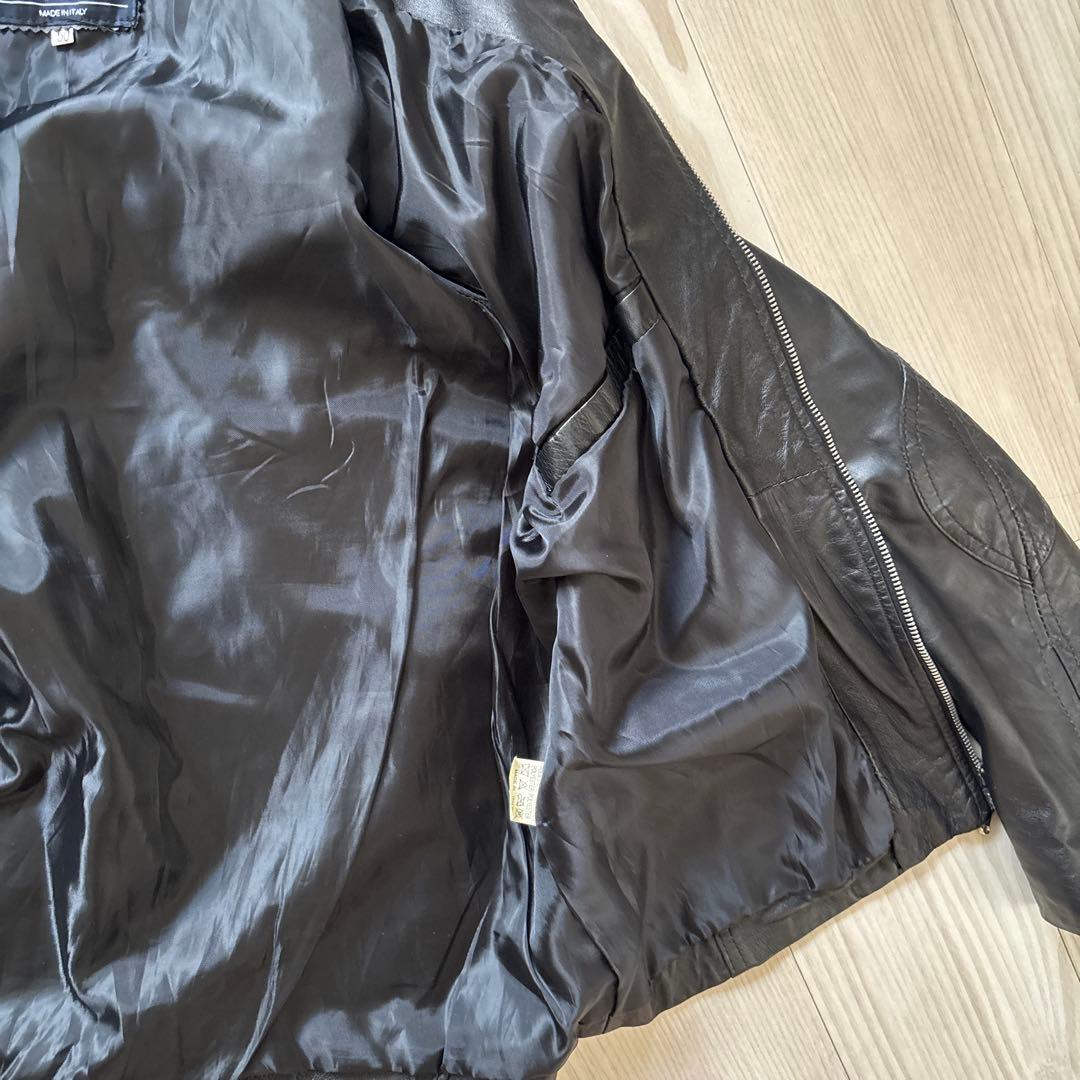 【極美品】本場イタリア製 フィレンツェ購入 ラムレザー シングルライダース 50