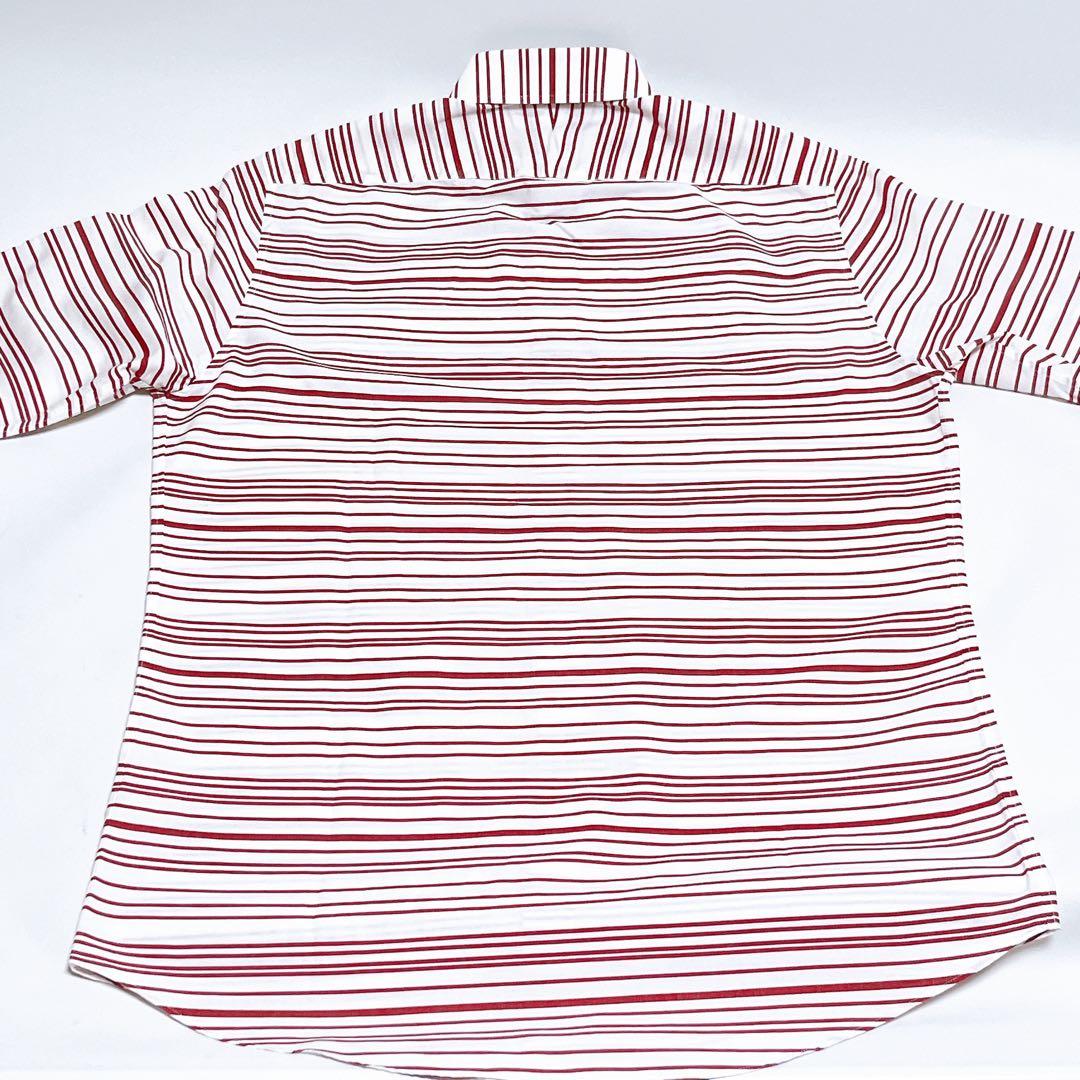 HERMES エルメス　コットン 長袖シャツ　ホワイト×ボーダー　2枚セット